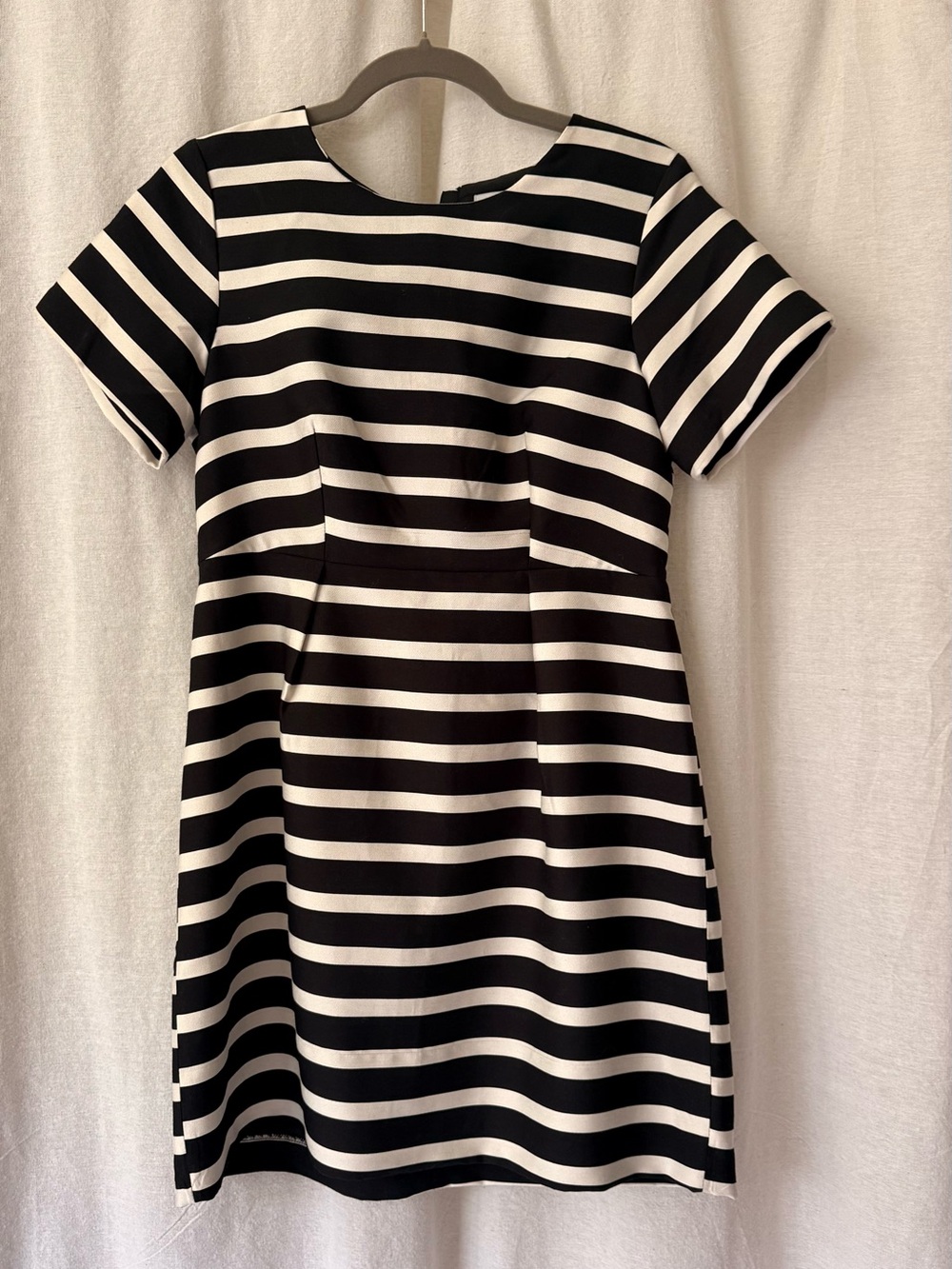 H&M Black and White Striped Short Sleeve Dress